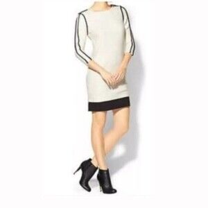 Wells Grace | NEW Women's Black and White Glitter Tweed Knit Sheath Dress - Sz S